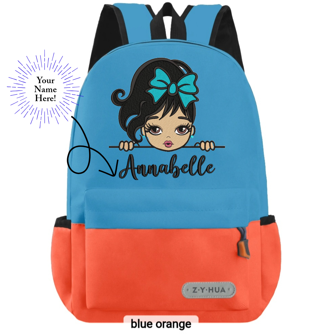 Personnalized Toddler Backpacks, Daypack, Kindergarten elementary school Bag-Custom Kids Name school Backpack, Daycare Nursery School Backpack with Name- Little Girl