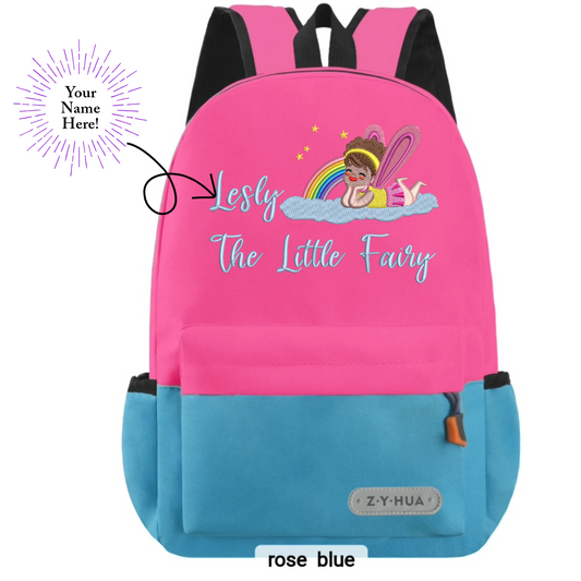 Personnalized Toddler Backpacks, Daypack, Kindergarten elementary school Bag-Custom Kids Name school Backpack, Daycare Nursery School Backpack with Name- Little Fairy