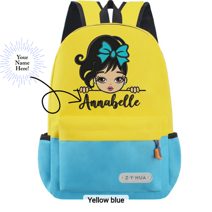 Personnalized Toddler Backpacks, Daypack, Kindergarten elementary school Bag-Custom Kids Name school Backpack, Daycare Nursery School Backpack with Name- Little Girl